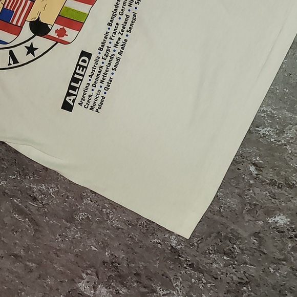 1991. Made in USA. Victory in the Gulf. Single-stitch. Desert Storm War. Medium - Picture 12 of 15